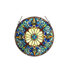 Load image into Gallery viewer, RADIANCE goods Victorian Stained Glass Window Panel 22"x22"