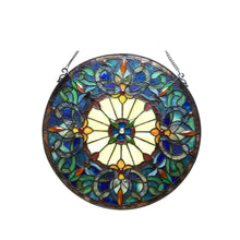 Load image into Gallery viewer, RADIANCE goods Victorian Stained Glass Window Panel 22"x22"