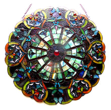 Load image into Gallery viewer, RADIANCE goods Victorian Stained Glass Window Panel 23"x23"