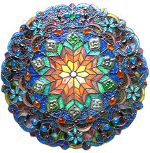 Load image into Gallery viewer, RADIANCE goods Victorian Stained Glass Window Panel 21"x21"