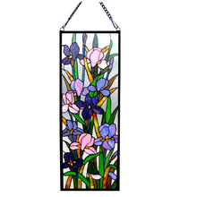 Load image into Gallery viewer, RADIANCE goods Iris Stained Glass Window Panel 11.5"x31.5"