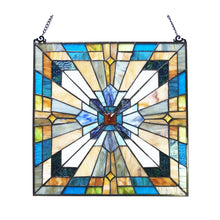 Load image into Gallery viewer, RADIANCE goods Mission Stained Glass Window Panel 20"x20"