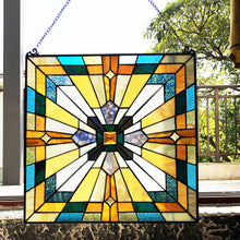 Load image into Gallery viewer, RADIANCE goods Mission Stained Glass Window Panel 20"x20"