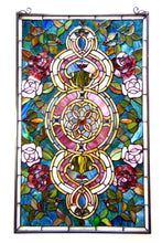 Load image into Gallery viewer, RADIANCE goods Victorian Stained Glass Window Panel 20"x32"