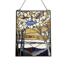 Load image into Gallery viewer, RADIANCE goods Floral-Style Stained Glass Window Panel 25" Height