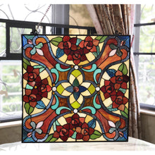 Load image into Gallery viewer, RADIANCE goods Victorian Stained Glass Window Panel 20"x20"