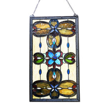 Load image into Gallery viewer, RADIANCE goods Victorian Stained Glass Window Panel 26"x15"