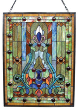 Load image into Gallery viewer, RADIANCE goods Victorian Stained Glass Window Panel 18"x24"