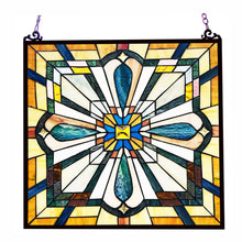 Load image into Gallery viewer, RADIANCE goods Mission Stained Glass Window Panel 20"x20"