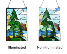 Load image into Gallery viewer, RADIANCE goods Landscape-Style Stained Glass Window Panel 20" Tall