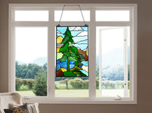 Load image into Gallery viewer, RADIANCE goods Landscape-Style Stained Glass Window Panel 20" Tall