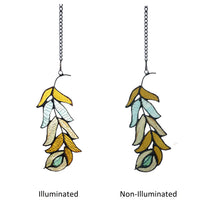 Load image into Gallery viewer, RADIANCE goods Feather Tiffany-Style Stained Glass Window Panel 7" Tall