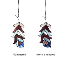 Load image into Gallery viewer, RADIANCE goods Feather Tiffany-Style Stained Glass Window Panel 7" Tall