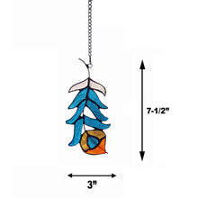 Load image into Gallery viewer, RADIANCE goods Feather Tiffany-Style Stained Glass Window Panel 7" Tall