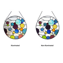 Load image into Gallery viewer, RADIANCE goods Geometric-Style Stained Glass Window Panel 13" Wide