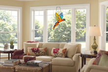 Load image into Gallery viewer, RADIANCE goods Parrot Tiffany Style Stained Glass Window Panel 14" Wide