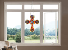 Load image into Gallery viewer, RADIANCE goods Victorian-Style Tiffany-style Stained Glass Window Panel 20" Tall