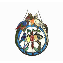 Load image into Gallery viewer, RADIANCE goods Birds Stained Glass Window Panel 19"x25"