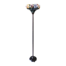 Load image into Gallery viewer, RADIANCE goods Floral 1 Light Torchiere Floor Lamp 15" Shade