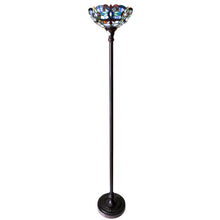 Load image into Gallery viewer, RADIANCE goods Victorian 1 Light Torchiere Floor Lamp 14" Shade
