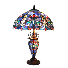Load image into Gallery viewer, RADIANCE goods Tiffany-Style 3 Light Victorian Double Lit Table Lamp 18" Shade