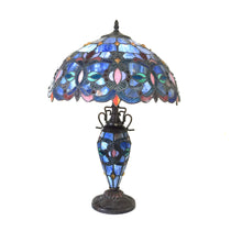 Load image into Gallery viewer, RADIANCE goods Tiffany-Style 3 Light Victorian Double Lit Table Lamp 18" Shade