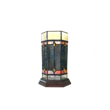 Load image into Gallery viewer, RADIANCE goods Tiffany-Glass 1 Light Mission Table Lamp 14" Tall