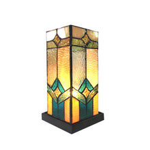 Load image into Gallery viewer, RADIANCE goods Tiffany-Glass 1 Light Mission Table Lamp 11" Tall