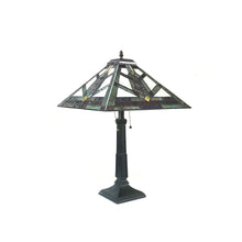 Load image into Gallery viewer, RADIANCE goods Tiffany-Style 2 Light Mission Table Lamp 16" Shade