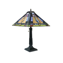 Load image into Gallery viewer, RADIANCE goods Tiffany-Style 2 Light Mission Table Lamp 16" Shade