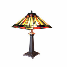 Load image into Gallery viewer, RADIANCE goods Tiffany-Style 2 Light Mission Table Lamp 16" Shade