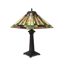 Load image into Gallery viewer, RADIANCE goods Tiffany-Style 2 Light Mission Table Lamp 16" Shade