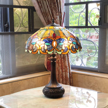 Load image into Gallery viewer, RADIANCE goods Tiffany-Style 2 Light Victorian Table Lamp 17" Shade