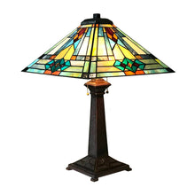 Load image into Gallery viewer, RADIANCE goods Tiffany-Style 2 Light Mission Table Lamp 16" Shade