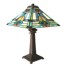 Load image into Gallery viewer, RADIANCE goods Tiffany-Style 2 Light Mission Table Lamp 16" Shade