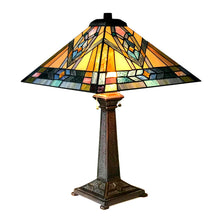 Load image into Gallery viewer, RADIANCE goods Tiffany-Style 2 Light Mission Table Lamp 16" Shade