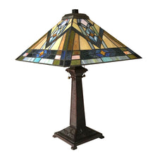 Load image into Gallery viewer, RADIANCE goods Tiffany-Style 2 Light Mission Table Lamp 16" Shade