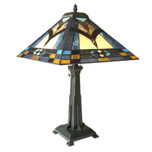 Load image into Gallery viewer, RADIANCE goods Tiffany-Style 2 Light Mission Table Lamp 16" Shade