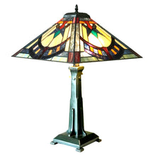 Load image into Gallery viewer, RADIANCE goods Tiffany-Style 2 Light Mission Table Lamp 16" Shade
