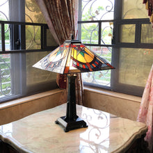 Load image into Gallery viewer, RADIANCE goods Tiffany-Style 2 Light Mission Table Lamp 16" Shade