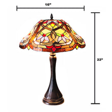 Load image into Gallery viewer, RADIANCE goods Tiffany-Style 2 Light Victorian Table Lamp 22" Height