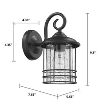 Load image into Gallery viewer, RADIANCE goods Transitional 1 Light Black Outdoor Wall Sconce 10" Height, 2-pack