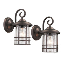 Load image into Gallery viewer, RADIANCE goods Transitional 1 Light Rubbed Bronze Outdoor Wall Sconce 10" Height, 2-pack