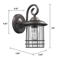 Load image into Gallery viewer, RADIANCE goods Transitional 1 Light Rubbed Bronze Outdoor Wall Sconce 10" Height, 2-pack
