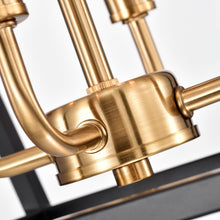 Load image into Gallery viewer, RADIANCE goods Industrial 4 Light Black Inverted Ceiling Pendant 12" Wide