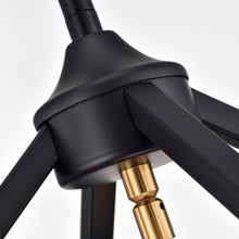 Load image into Gallery viewer, RADIANCE goods Industrial 4 Light Black Inverted Ceiling Pendant 12" Wide