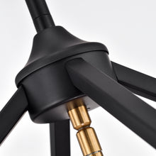 Load image into Gallery viewer, RADIANCE goods Industrial 4 Light Black Inverted Ceiling Pendant 16" Wide