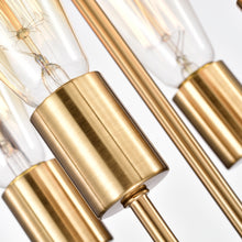 Load image into Gallery viewer, RADIANCE goods Industrial 4 Light Black Inverted Ceiling Pendant 16" Wide