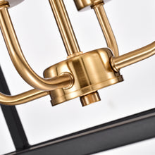 Load image into Gallery viewer, RADIANCE goods Industrial 4 Light Black Inverted Ceiling Pendant 16" Wide