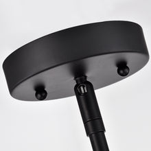 Load image into Gallery viewer, RADIANCE goods Industrial 4 Light Black Inverted Ceiling Pendant 16" Wide